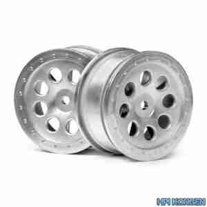 HPI 103037 St-8 Wheel Matte Chrome (0mm Offset/2Pcs)