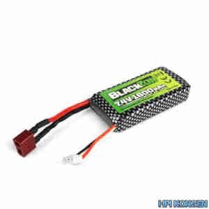 BlackZon 540247 LiPo Batteripakke 7.4V, 1600mAh Med T-Stik