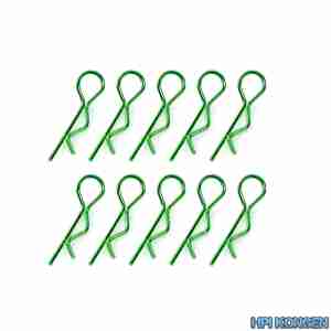 Corally C-35100 Body Clips 45° Bent Small Green