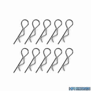 Corally C-35102 Body Clips 45° Bent Small Black