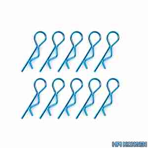 Corally C-35105 Body Clips 45° Bent Small Blue